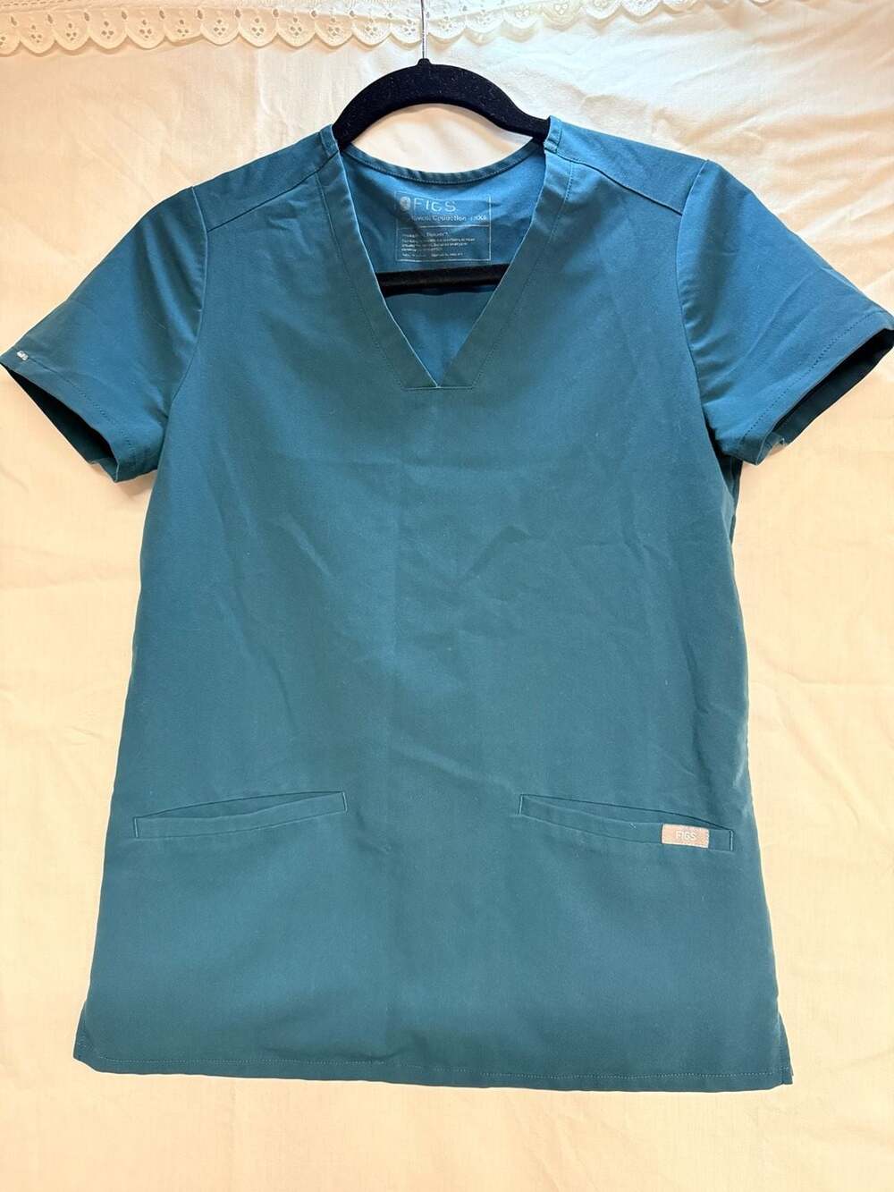 FIGS Technical Collection V-Neck Scrub Top Teal Women's XXS